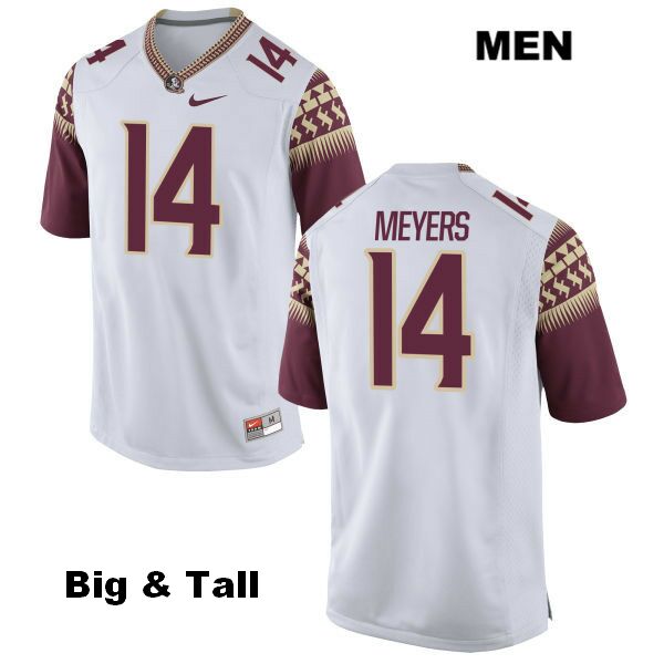 Men's NCAA Nike Florida State Seminoles #14 Kyle Meyers College Big & Tall White Stitched Authentic Football Jersey XWA8769BB